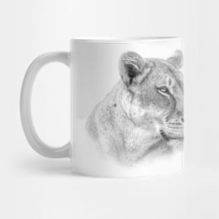 Lioness Looking into Distance | African Wildlife Mug